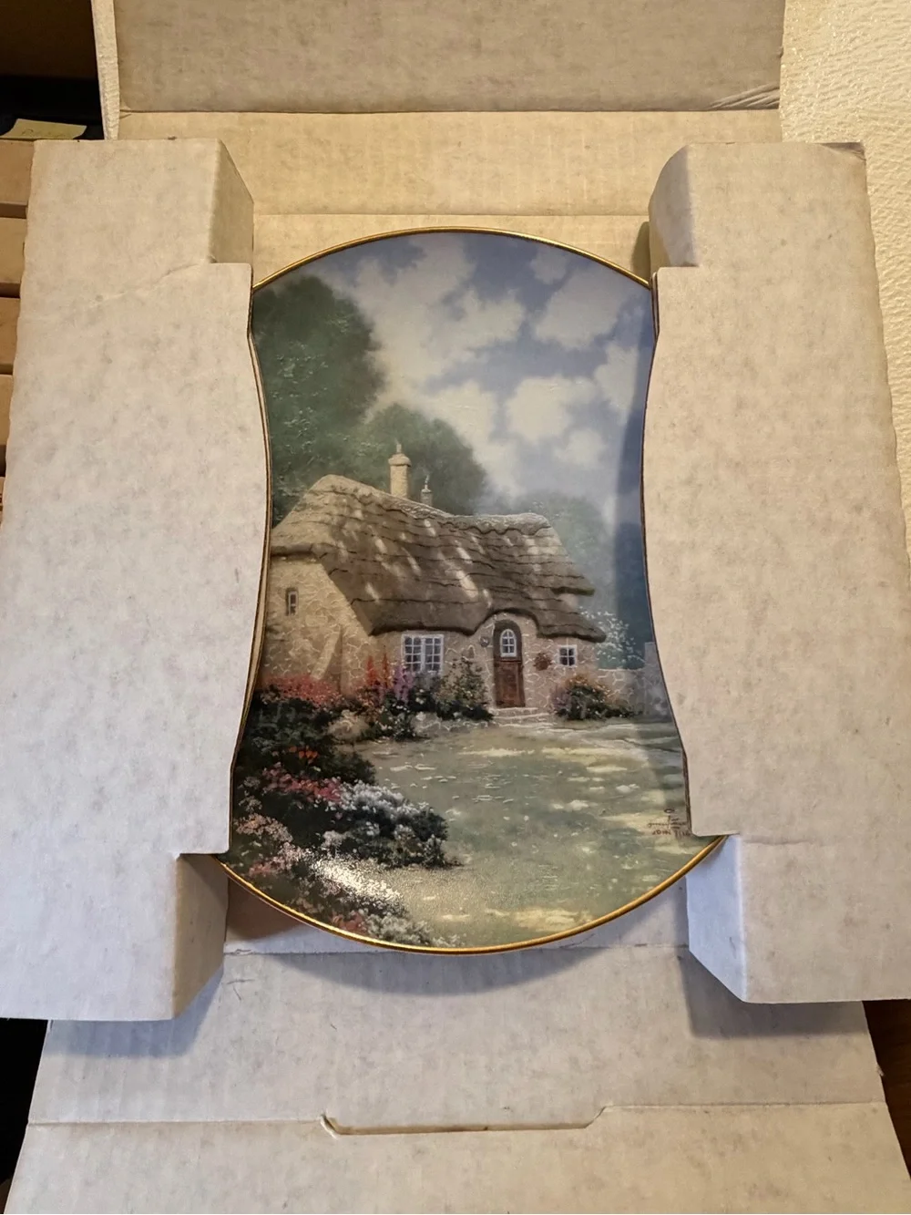 Thomas Kinkade “Stonegate Cottage” Collector Plate 1992